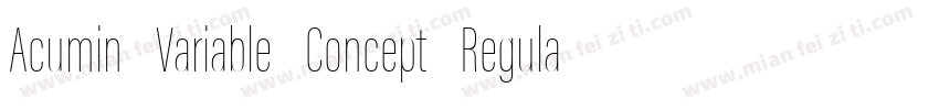 Acumin Variable Concept Regular字体转换